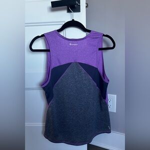 Champion Women's Violet and Charcoal Tank Top